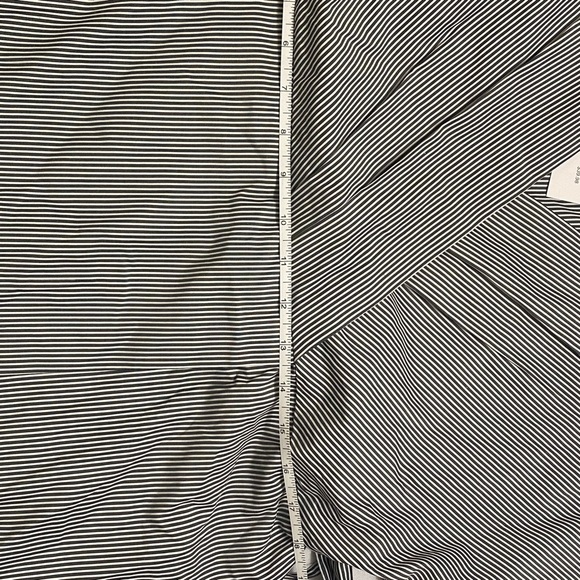 MOTHERHOOD Ladies MATERNITY Crisp Cotton Denim Blue Striped Wrap Around Blouse M - Picture 10 of 12